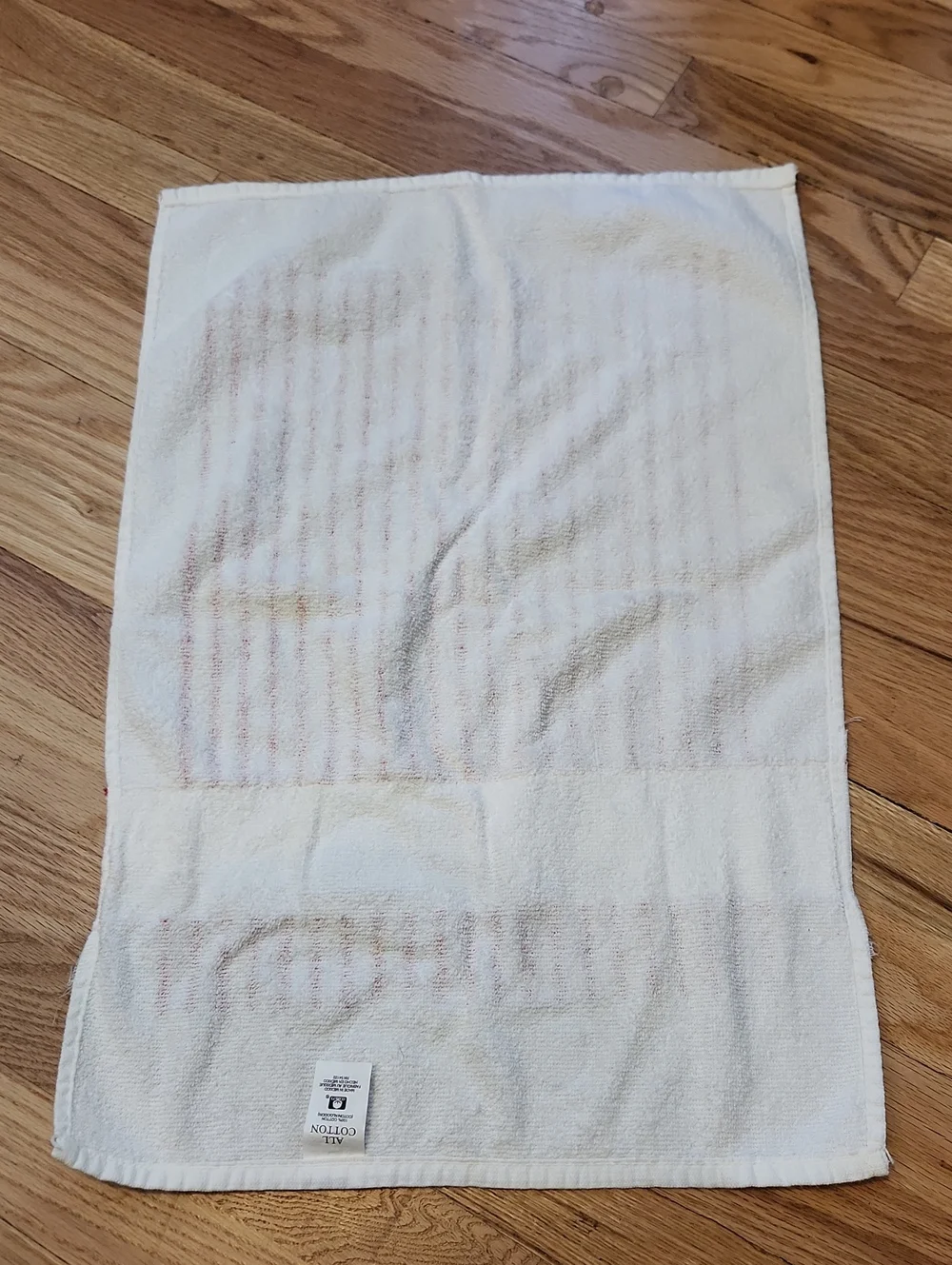 Cross Stitch Embroidered Sailboat Themed Red White Stripe 100% Cotton Dish Towel